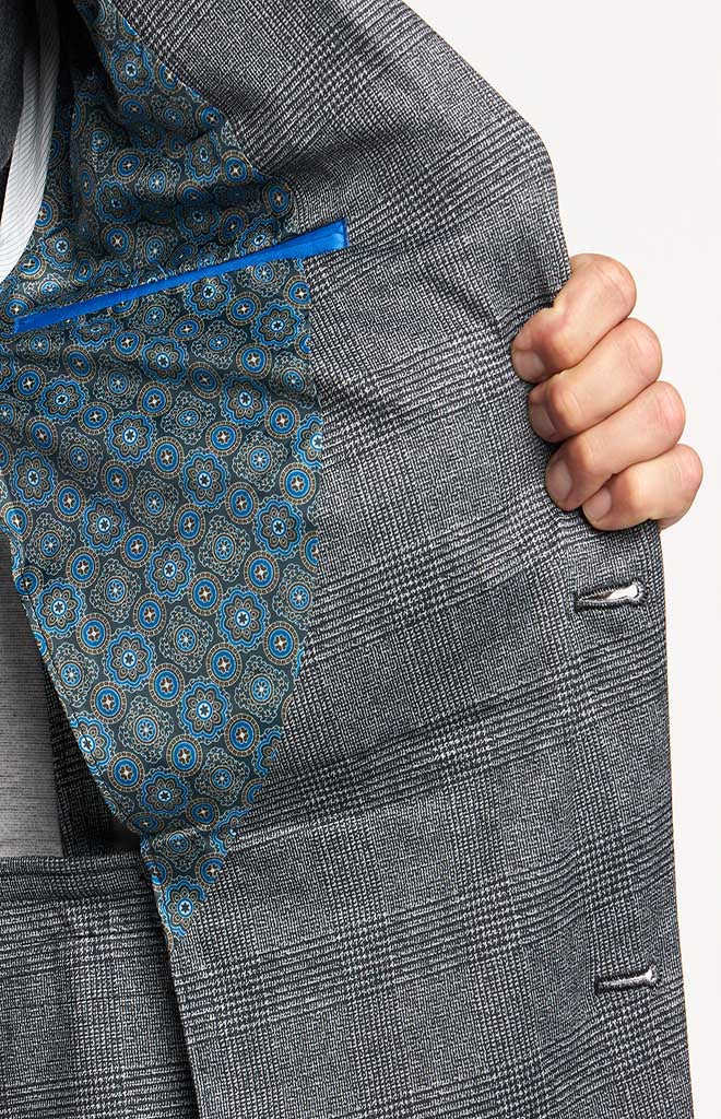 Michelsons of London Plaid Knit Blazer