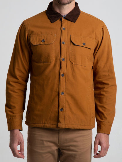 Tailor Vintage Stretch Canvas Shirt Jacket with Sherpa Lining