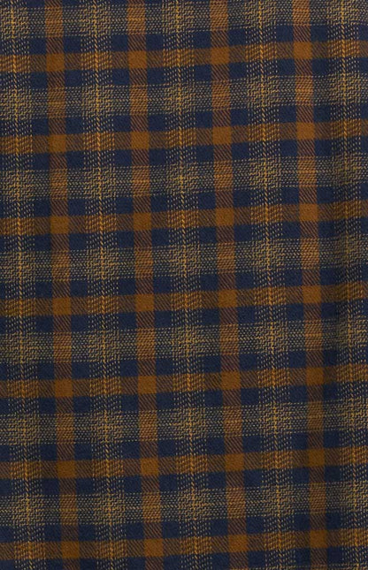 Brown Navy Plaid