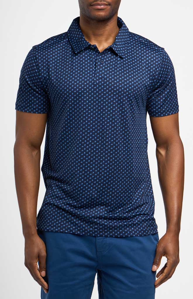 Navy Paisley Print