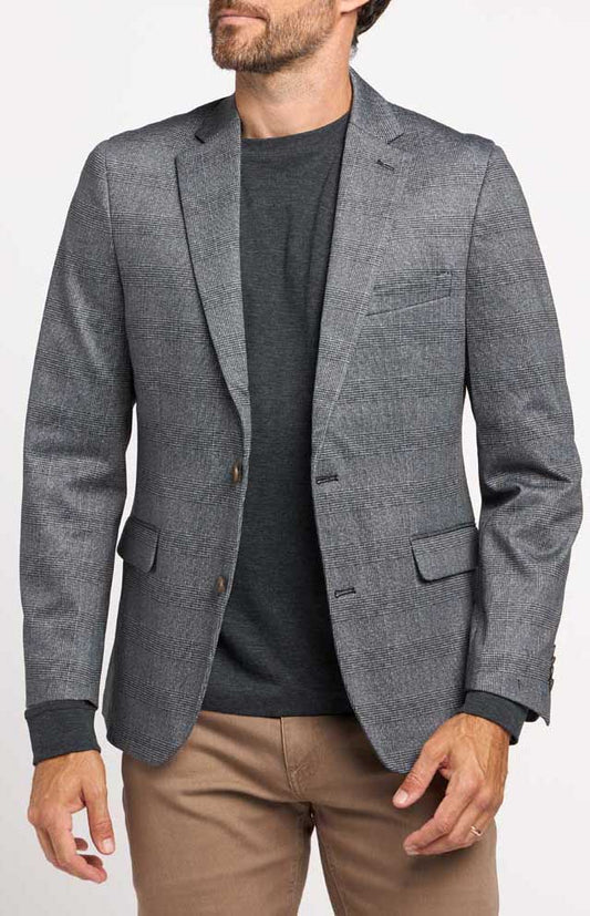 Michelsons of London Plaid Knit Blazer