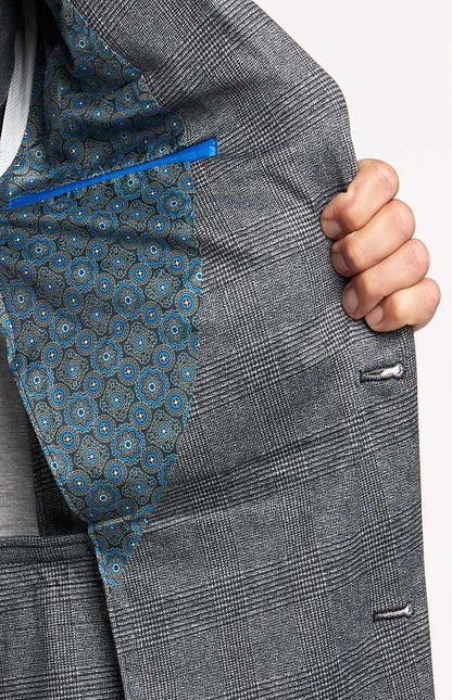 Michelsons of London Plaid Knit Blazer