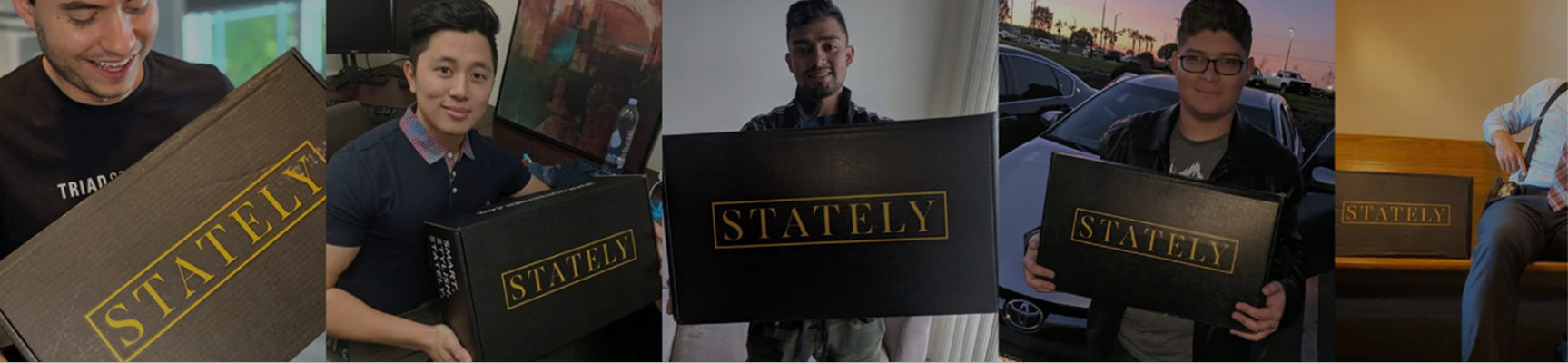 Men with their Stately box