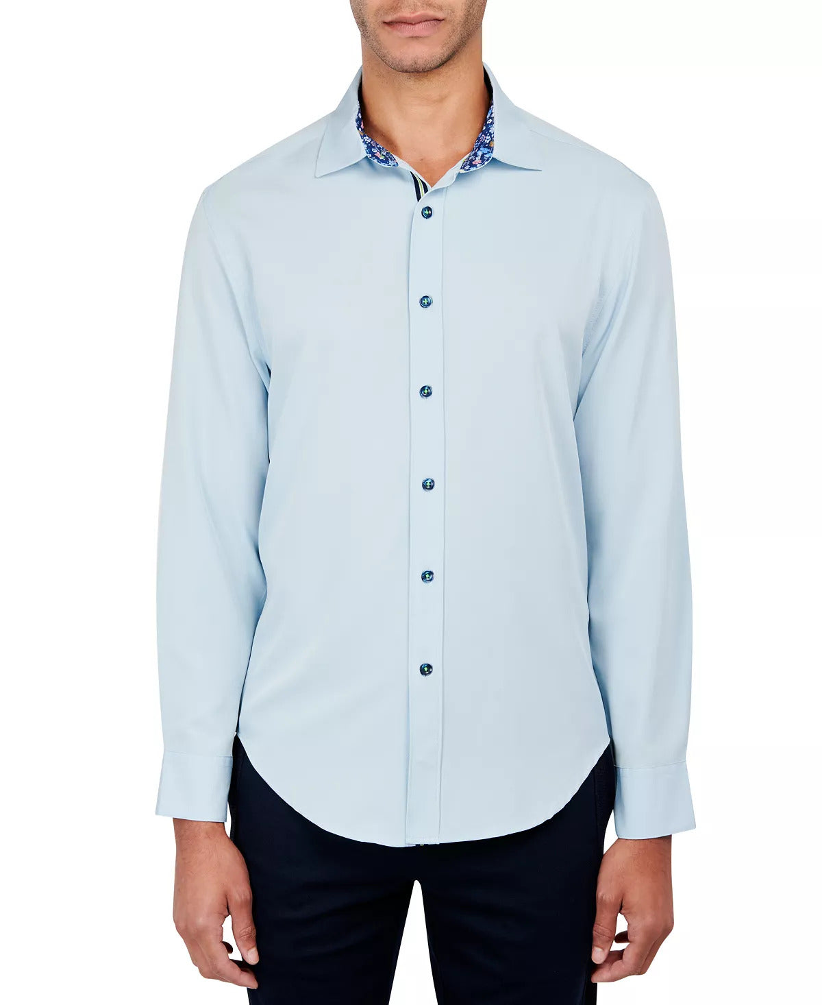Society Of Threads Solid Long-Sleeve Shirt