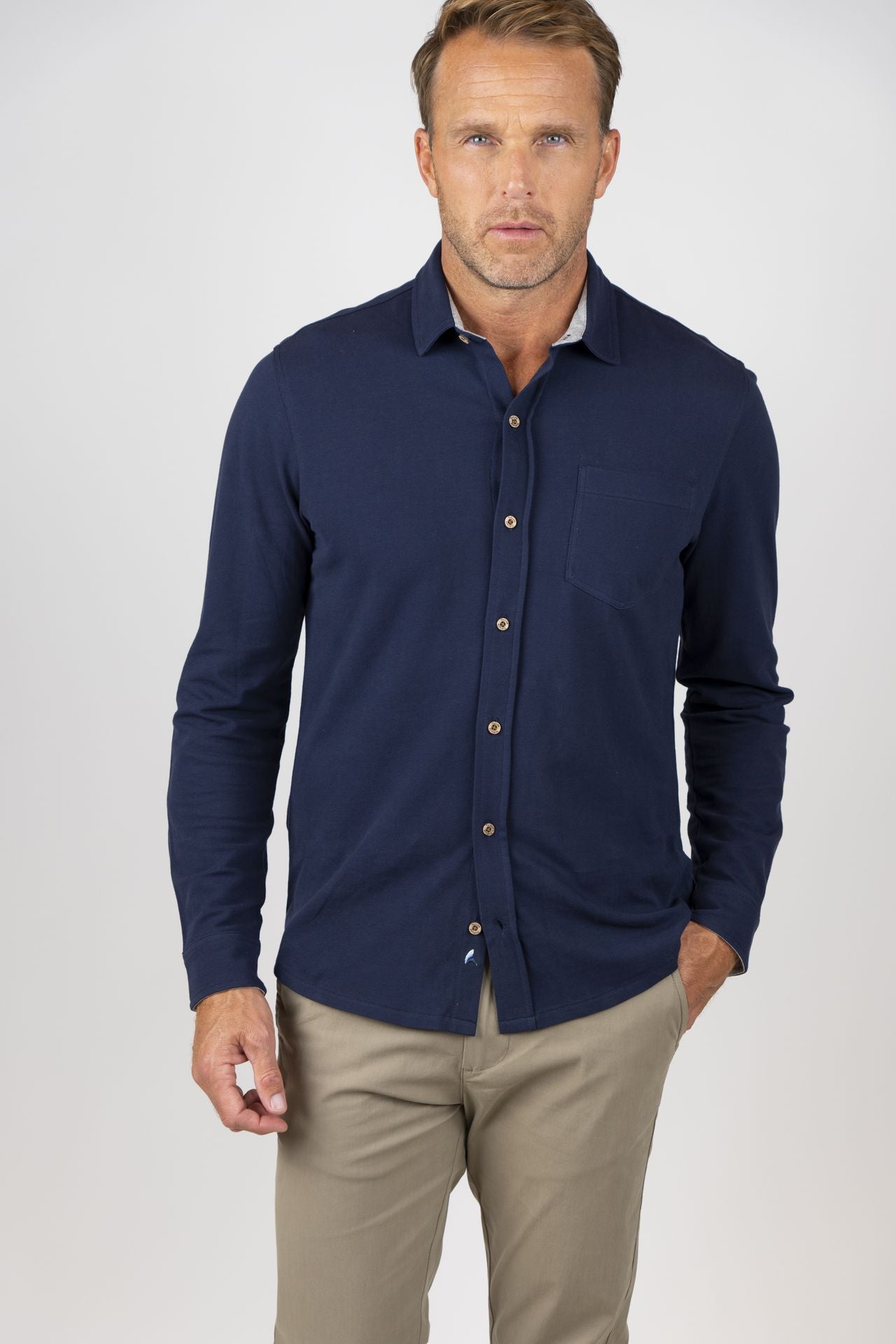 Navy Blazer Pique